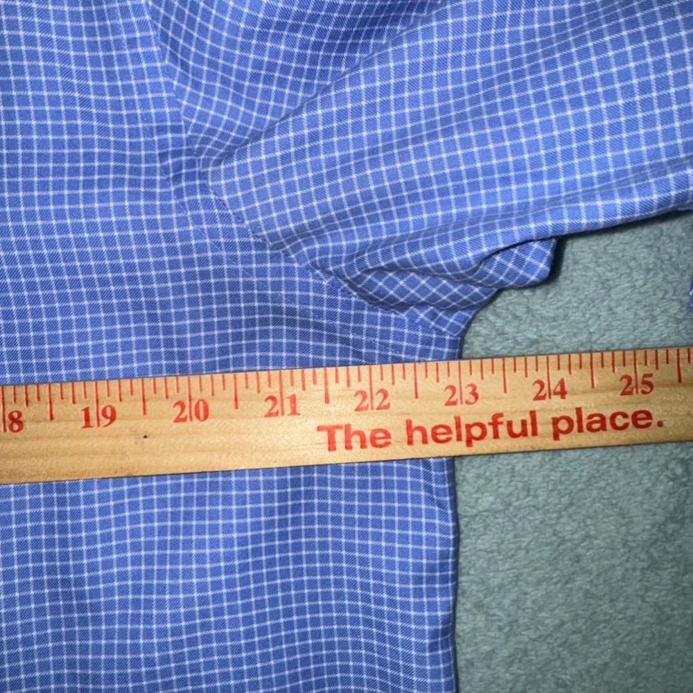 Men's Ralph Lauren  Blue Gingham Dress Shirt 16.5/ Large - Picture 8 of 9